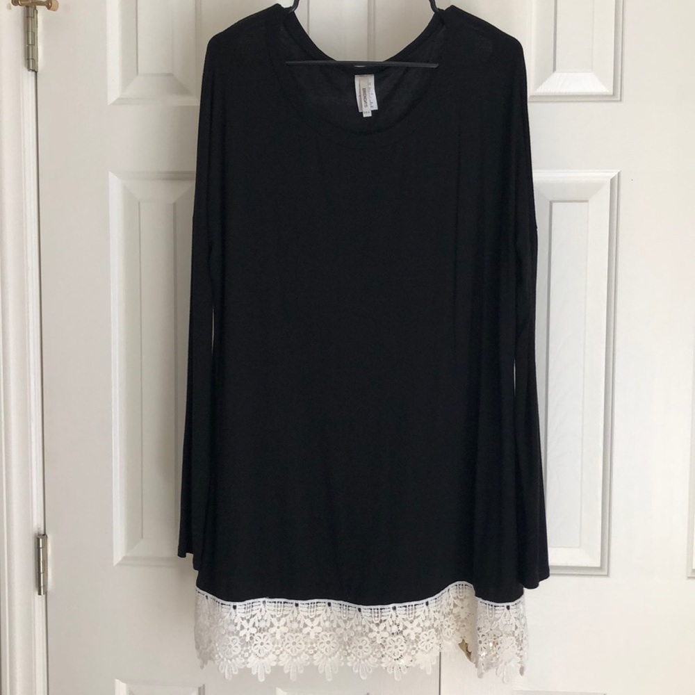 Black Dress with Lace Detailing